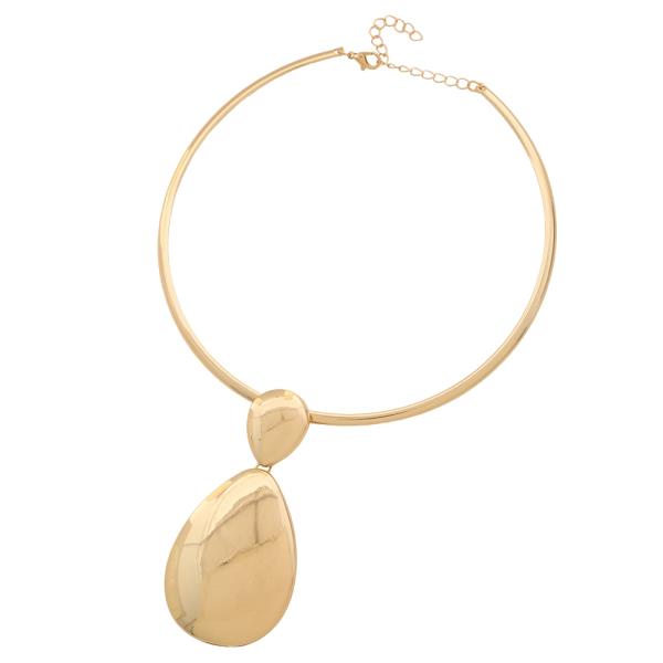 TEARDROP PENDANT CHOKER NECKLACE EARRING SET