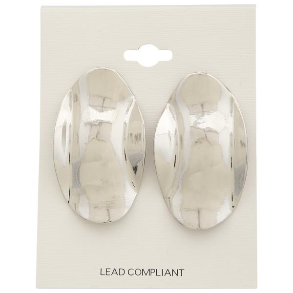 OVAL METAL EARRING