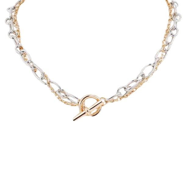 METAL TOGGLE CHAIN NECKLACE