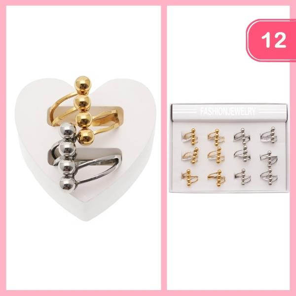 METAL BALL WRAP AROUND RING (12 UNITS)