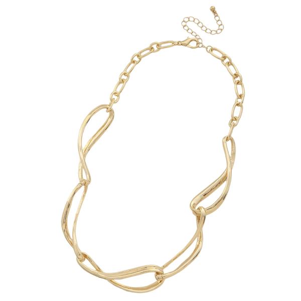 METAL ABSTRACT LINK NECKLACE