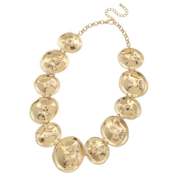 METAL COIN STATEMENT NECKLACE