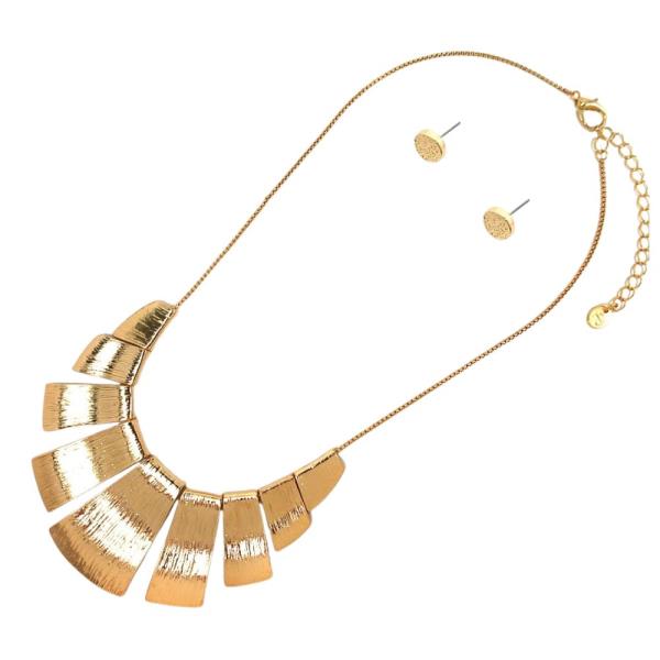 METAL NECKLACE EARRING SET