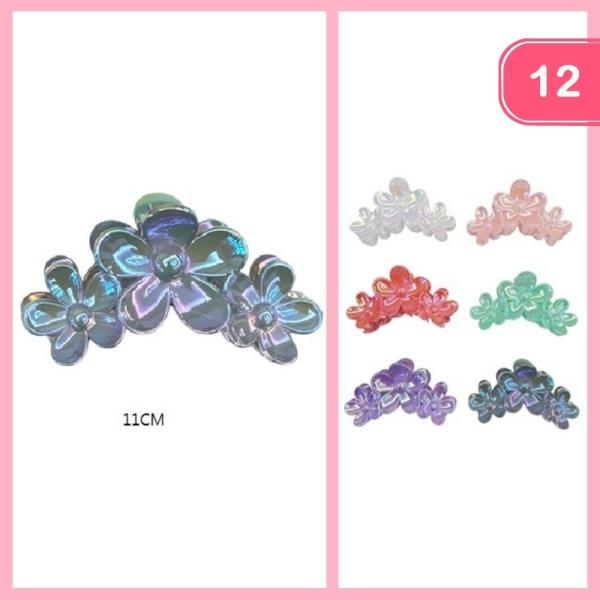 FLOWER HAIR CLAW CLIP (12 UNITS)