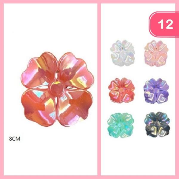 FLOWER HAIR CLAW CLIP (12 UNITS)
