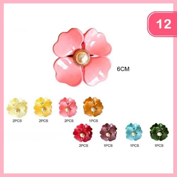 FLOWER HAIR CLAW CLIP (12 UNITS)