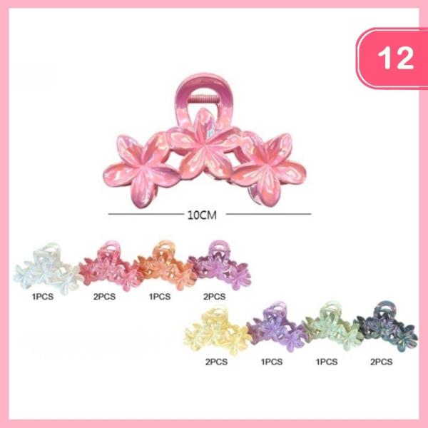 FLOWER HIAR CLAW CLIP (12 UNITS)