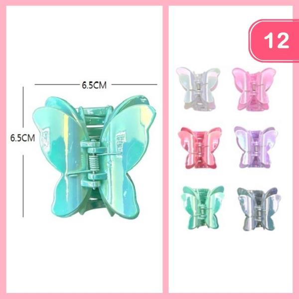 BUTTERFLY HAIR CLAW CLIP (12 UNITS)