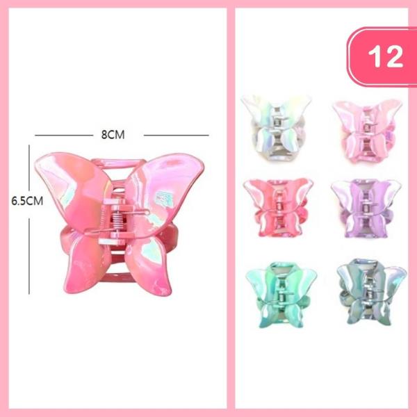 BUTTERFLY HAIR CLAW CLIP (12 UNITS)