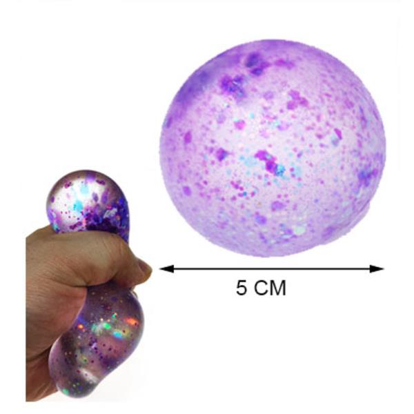 GLITTER STRESS BALL SQUISHY SQUEEZE TOY (12 UNITS)