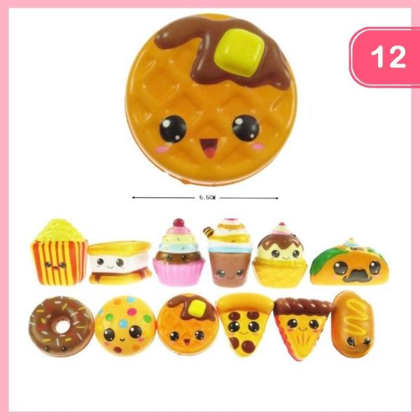 FUN FOOD SQUISHY SQUEEZE TOY (12 UNITS)