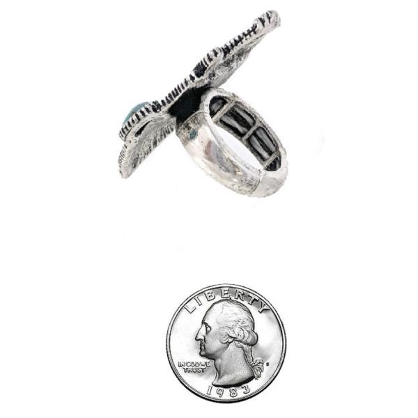 WESTERN PRINT HAND STONE RING