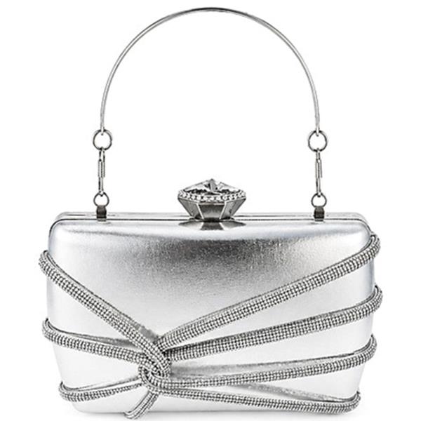 MODERN RHINESTONE CRYSTAL DESIGN EVENING BAG