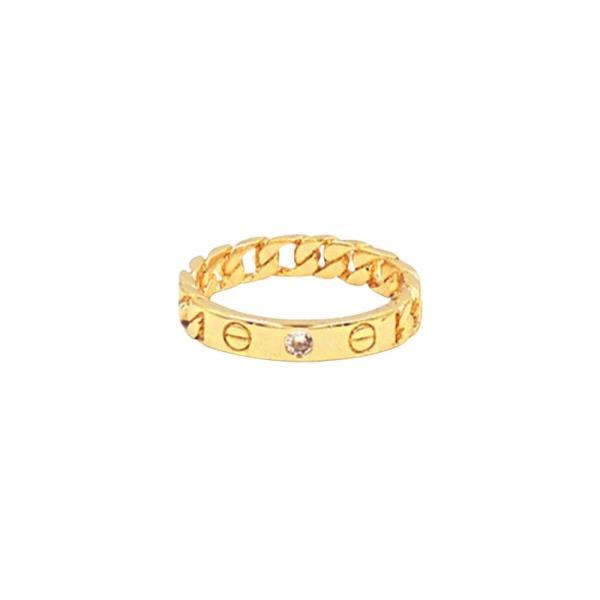 18K LOVE LINK BAND RING