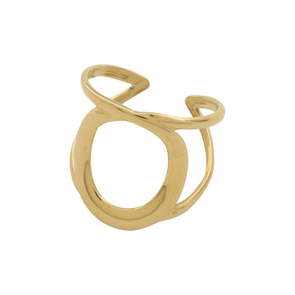 STAINLESS STEEL OVAL OPEN RING