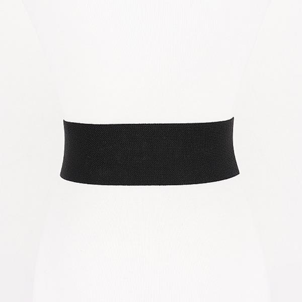 VEGAN LEATHER METAL BUCKLE ELASTIC BELT