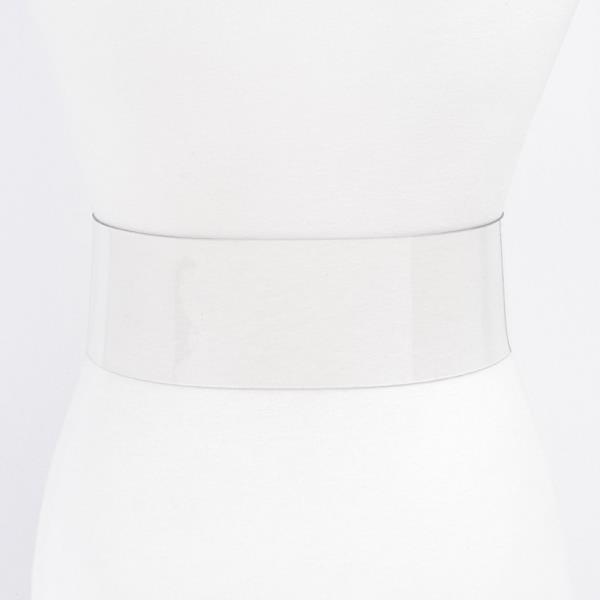 BIG VINTAGE ROUND METAL BUCKLE CLEAR BELT
