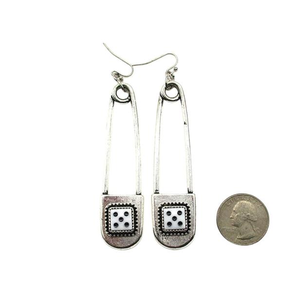 WESTERN PIN DROP DICE EARRING