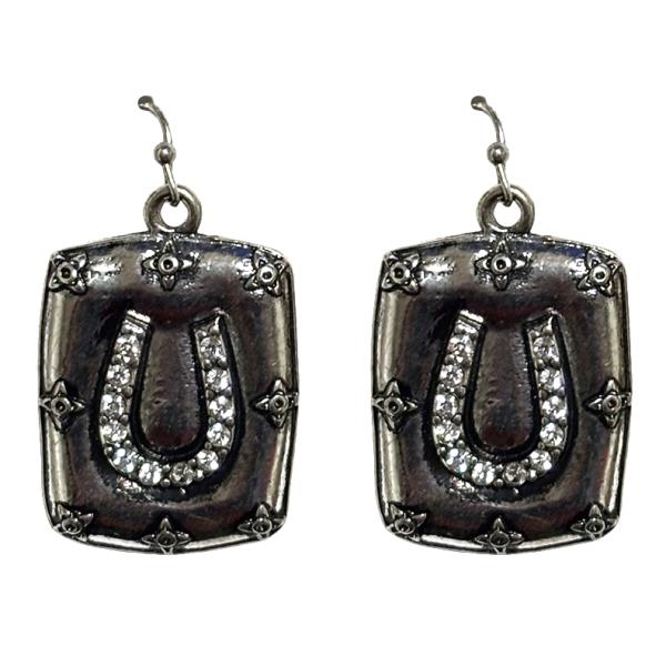 WESTERN HORSESHOE DANGLE EARRING
