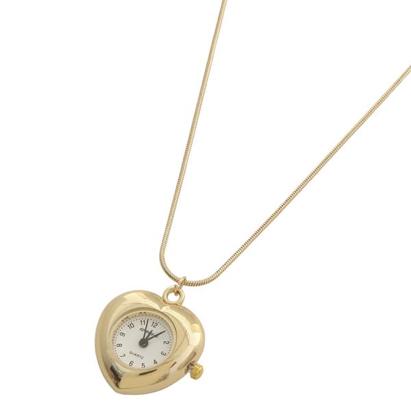HEART SHAPE WATCH NECKLACE