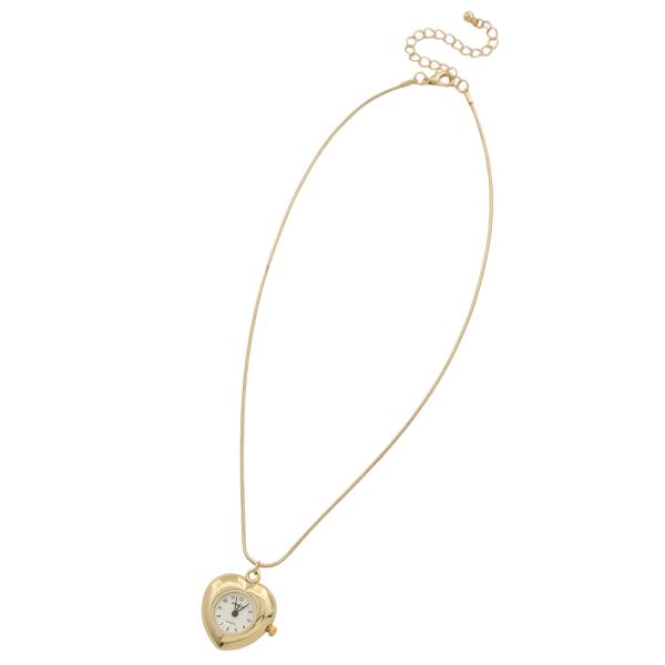 HEART SHAPE WATCH NECKLACE
