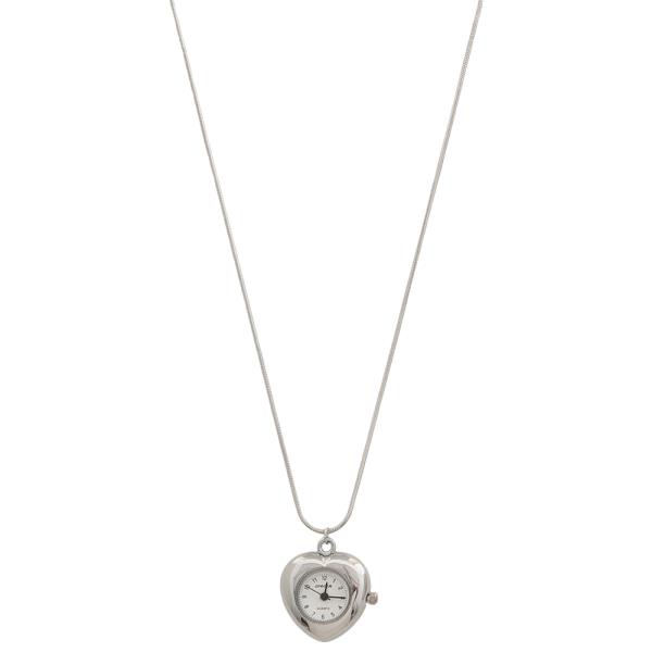 HEART SHAPE WATCH NECKLACE