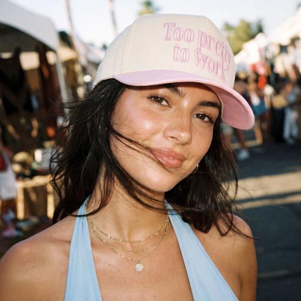 TOO PRETTY TO WORK TRUCKER HAT