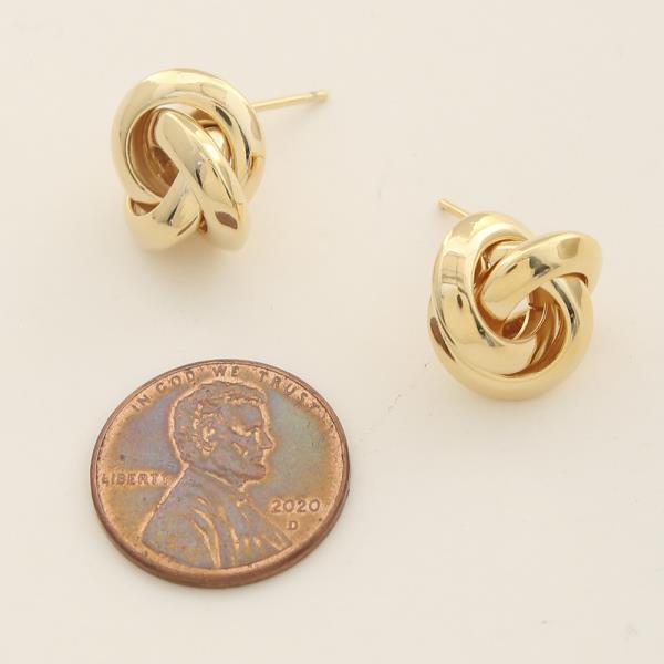 14K GOLD DIPPED LOVE TWISTED KNOT EARRING