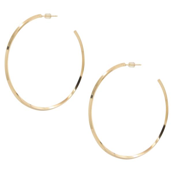 14K GOLD DIPPED THIN OPEN HOOP EARRING