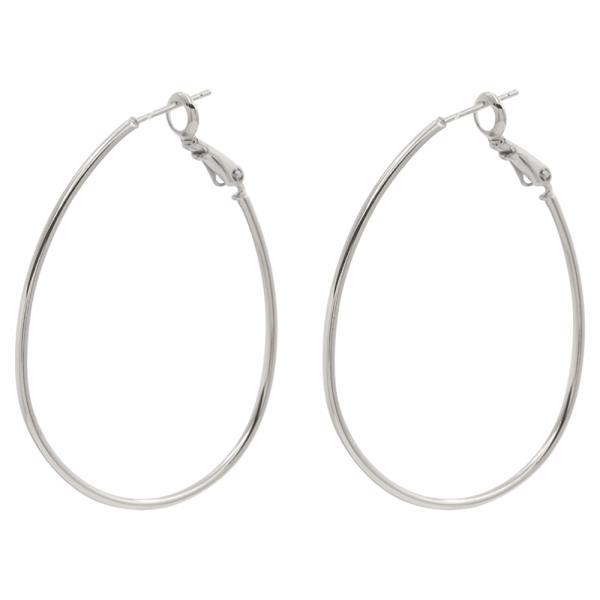 14K GOLD DIPPED OVAL HOOP EARRING