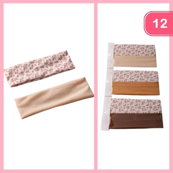 VINTAGE FLORAL MIX HEADWRAP (12 UNITS)