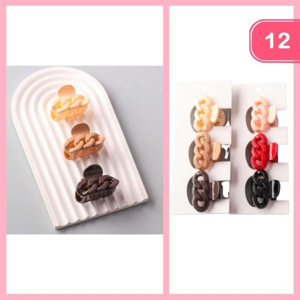 MINI CHAIN CLAW CLIPS SET (12 UNITS)