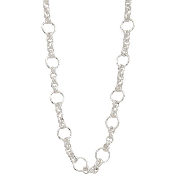 METAL ROUND CHAIN LINK NECKLACE