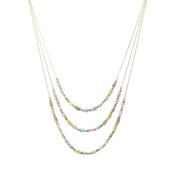 MULTI BEAD LAYERED NECKLACE