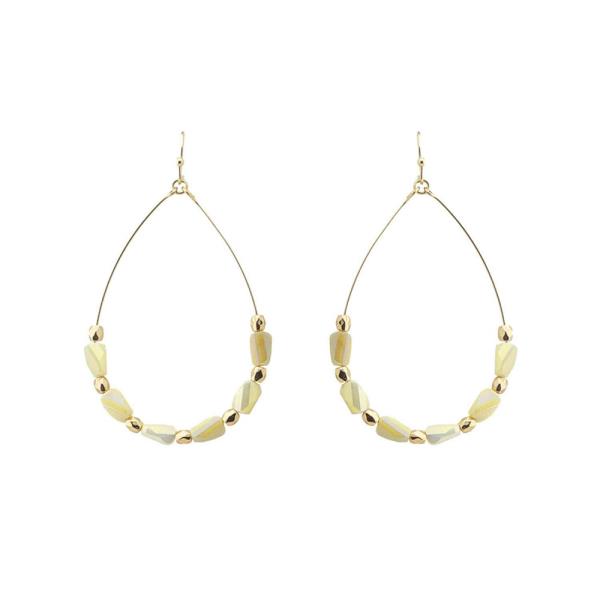 TWIST METAL OVAL HOOP EARRING