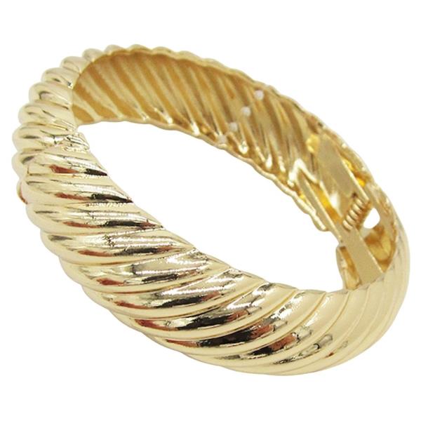 METAL RIBBED HINGE BRACELET