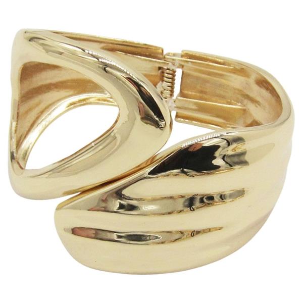 METAL OPEN HINGED CUFF BRACELET