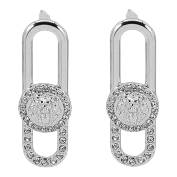 RHINESTONE PAPERCLIP DROP EARRING