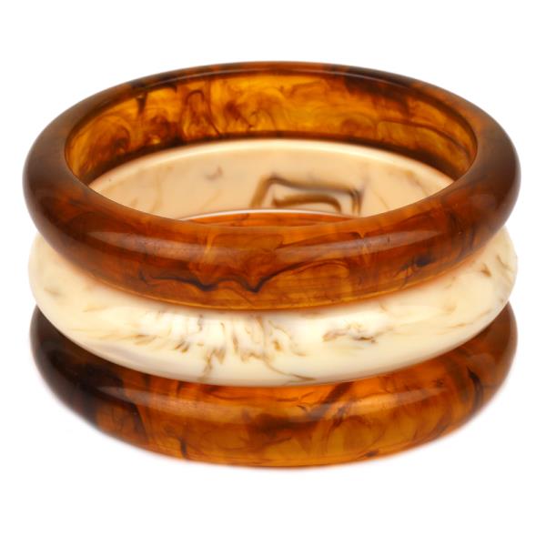 ACETATE RESIN MULTI STACKABLE BANGLE BRACELET