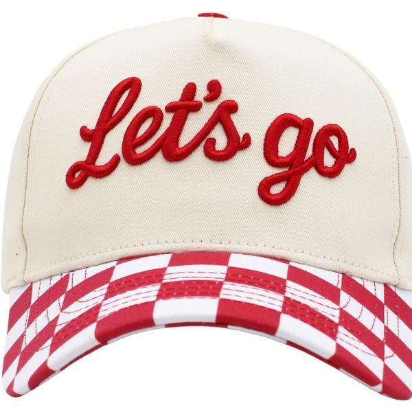 LETS GO CHECKERED BASEBALL CAP