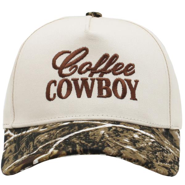 COFFEE COWBOY EMBROIDERY BASEBALL CAP