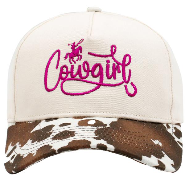 COWGIRL EMBROIDERY BASEBALL CAP