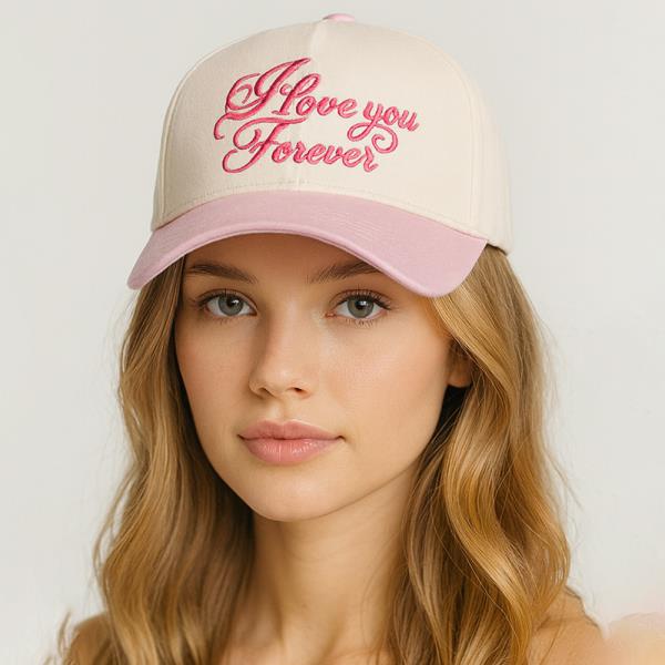 LOVE YOU FOREVER EMBROIDERY BASEBALL CAP