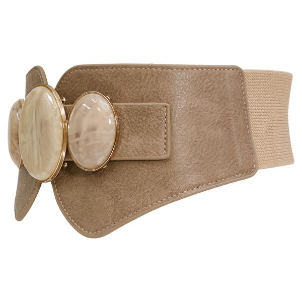 RESIN MARBLE STONE WIDE BUCKLE BELT