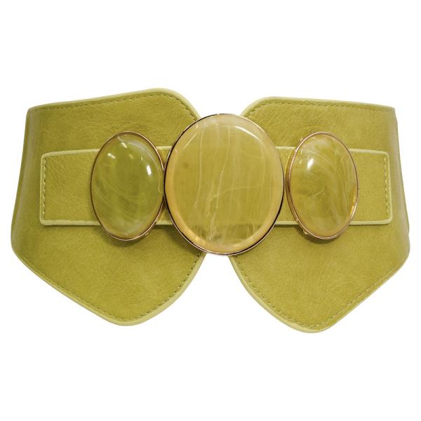 RESIN MARBLE STONE WIDE BUCKLE BELT