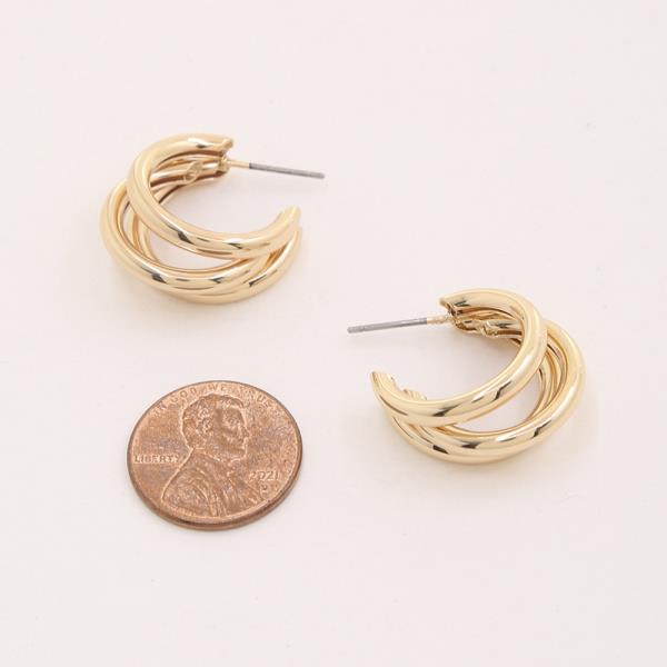 OPEN TRIPLE HOOP EARRING