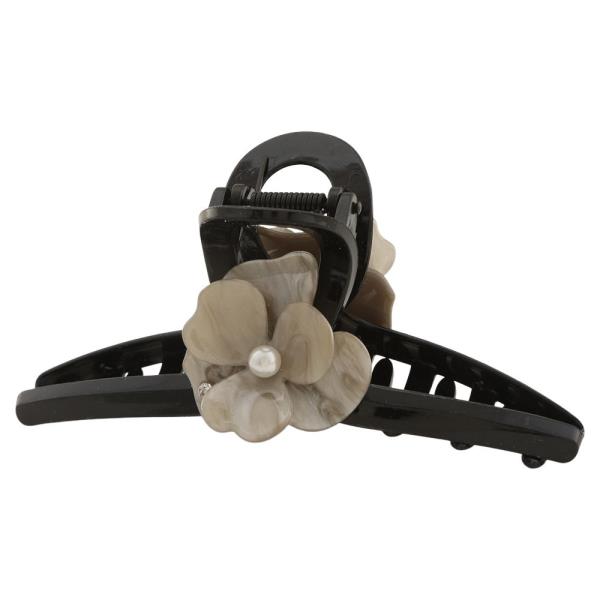 PEARL FLOWER CLAW HAIR CLIP