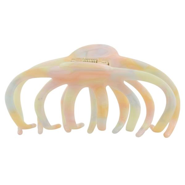 MARBLE RESIN OPEN CLAW HAIR CLIP