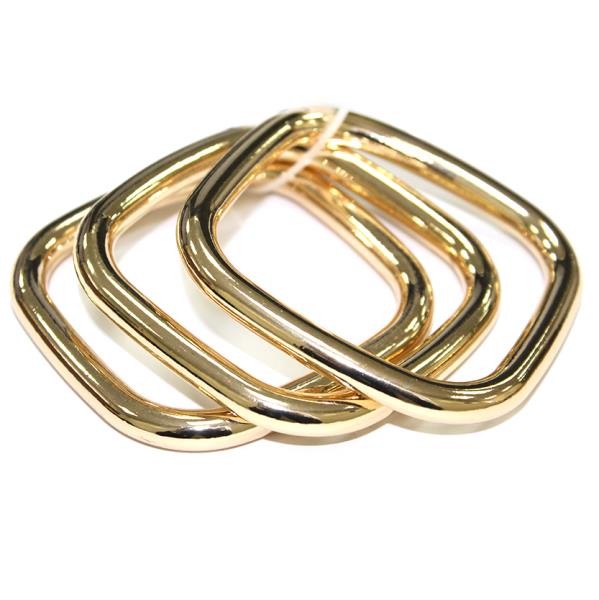 GEOMETRIC METAL BANGLE BRACELET SET