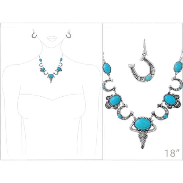 WESTERN MULTI STONE STEERHA NECKLACE